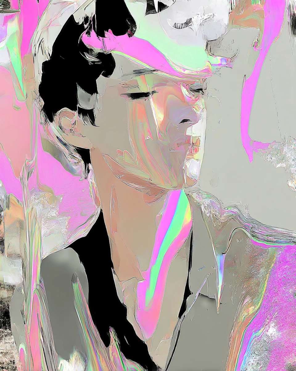 SREF 3815 Neon Glitch Portrait