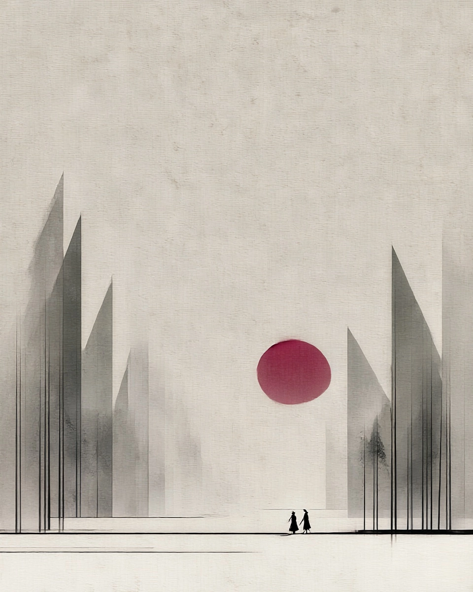 Midjourney SREF 3817 Solitary Wanderer — Minimalist Serene