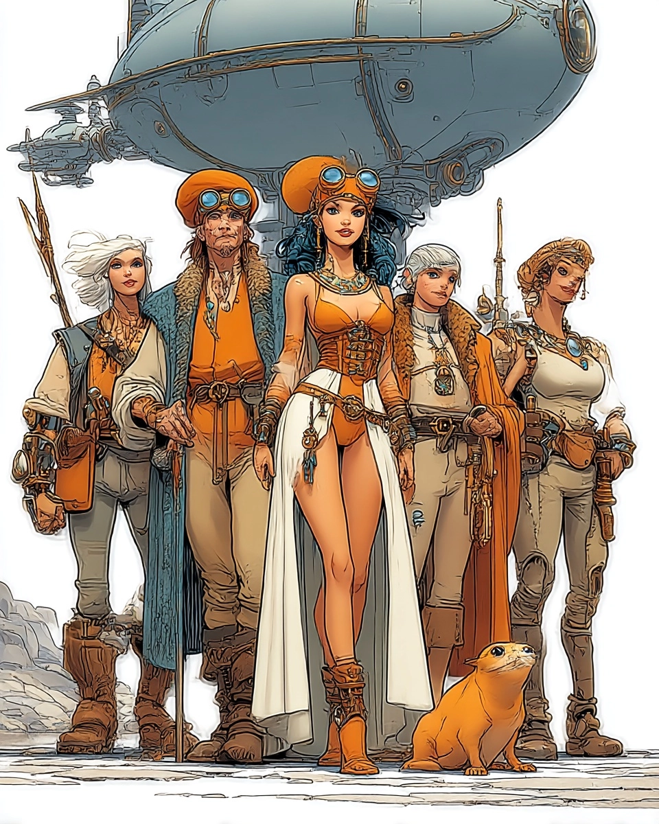 Midjourney SREF 3825 Steampunk Adventurers — sample image 4
