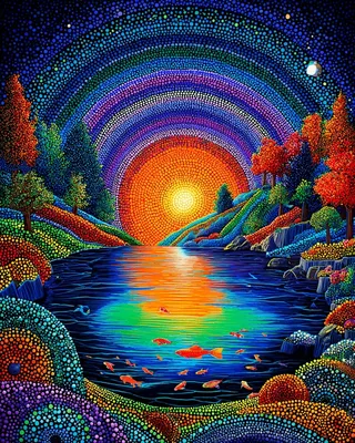Midjourney SREF 383 Prismatic Wilderness — sample image 3