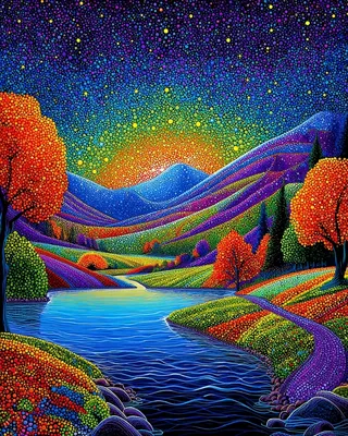 Midjourney SREF 383 Prismatic Wilderness — sample image 4