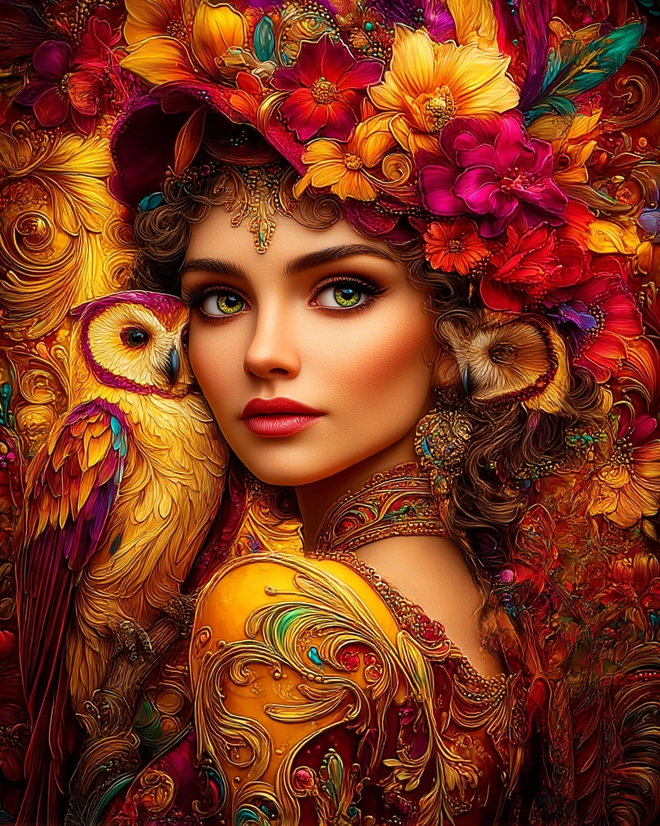Midjourney SREF 3855 Floral Enchantress — sample image 4