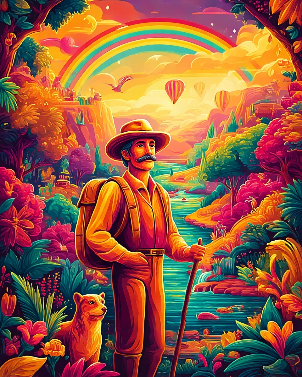Midjourney SREF 3860 Chromatic Paradise — sample image 4