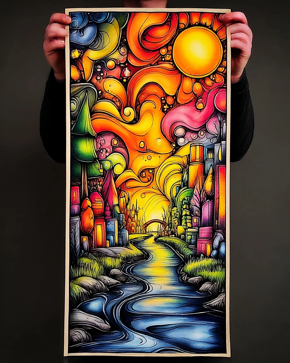 Midjourney SREF 3871 Psychedelic Reverie — Street & Experimental Whimsical