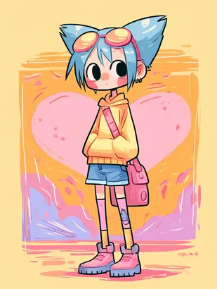Midjourney SREF 4008 Pastel Dreams Girl — sample image 3