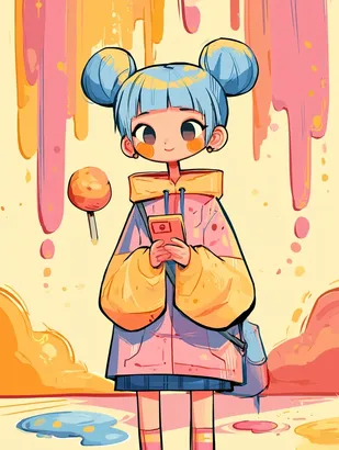 Midjourney SREF 4008 Pastel Dreams Girl — sample image 4