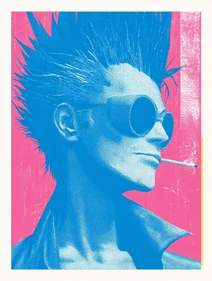 Midjourney SREF 4010 Neon Rebel — Pop Art Mysterious