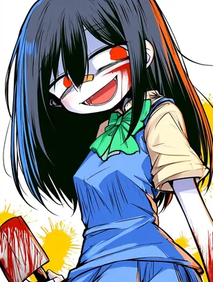 Midjourney SREF 4017 Psychotic Schoolgirl — sample image 3
