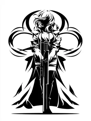 Midjourney SREF 4040 Midnight Warrior — Ink & Manga Dramatic