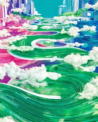 Midjourney SREF 408 Chromatic Flux — Digital Illustration Whimsical