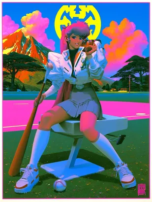 Midjourney SREF 4117 Neon Majesty — sample image 3