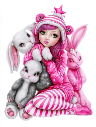 Midjourney SREF 4173 Pink Candy Dreams — sample image 2