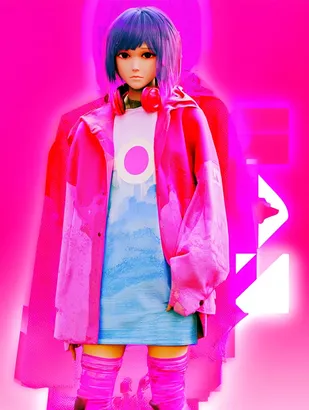 Midjourney SREF 4193 Neon Rebel — sample image 2