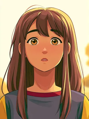 Midjourney SREF 4229 Golden Hour Girl — Anime Serene