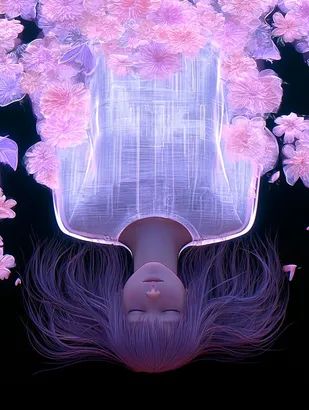 Midjourney SREF 4241 Neon Dreams — Digital Illustration Ethereal
