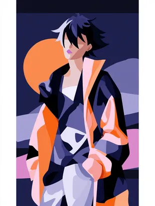 Midjourney SREF 4242 Neon Wanderer — Digital Illustration Elegant