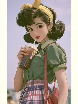 Midjourney SREF 4264 Retro Reverie — Anime Whimsical