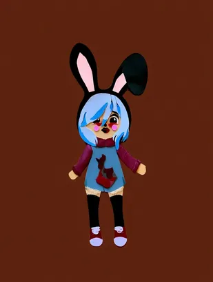 SREF 4265 Azure Bunny Heart