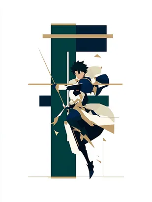 Midjourney SREF 4270 Geometric Archer — Minimalist Elegant