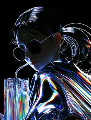 Midjourney SREF 4295 Neon Prism — sample image 4
