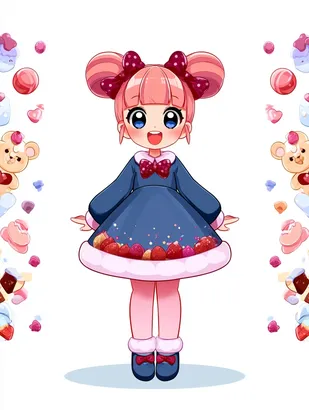 Midjourney SREF 4300 Candy Dream Girl — sample image 3