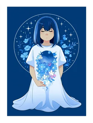 Midjourney SREF 4320 Ethereal Blue Maiden — sample image 3