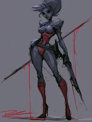 Midjourney SREF 4343 Crimson Warrior — sample image 2