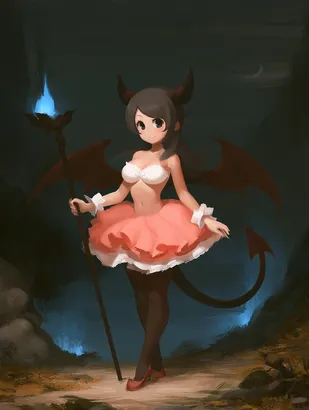 Midjourney SREF 4357 Demon Girl Variations — sample image 2