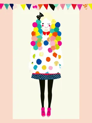 Midjourney SREF 4367 Confetti Girl — sample image 2