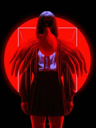 Midjourney SREF 4387 Neon Rebellion — sample image 4