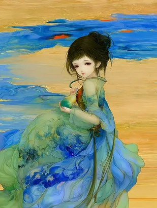 Midjourney SREF 4437 Ethereal Water Spirit — Anime Ethereal