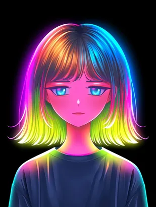 Midjourney SREF 4446 Neon Dreamgirl — Anime Futuristic