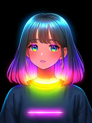Midjourney SREF 4446 Neon Dreamgirl — sample image 4