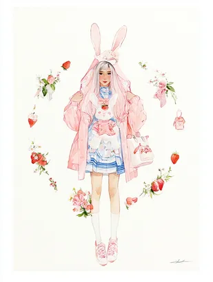 Midjourney SREF 4448 Strawberry Dreams — sample image 2