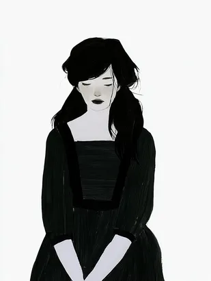 Midjourney SREF 4457 Monochrome Reverie — Minimalist Melancholic