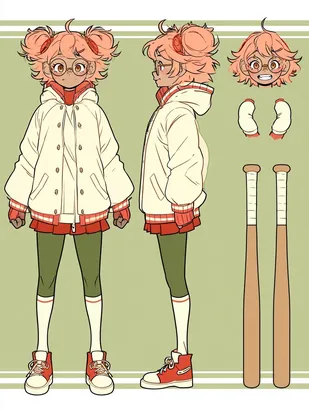 Midjourney SREF 4467 Athletic Character Sheet — sample image 2