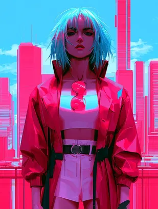 Midjourney SREF 4494 Neon Insurgent — Cyberpunk Futuristic
