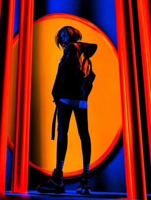 Midjourney SREF 4496 Neon Sentinel — sample image 2