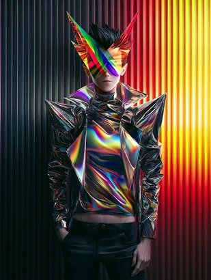 Midjourney SREF 4500 Neon Prism Youth — sample image 2