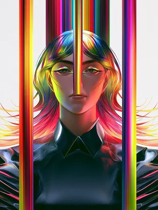Midjourney SREF 4500 Neon Prism Youth — sample image 4