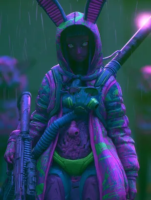 Midjourney SREF 4507 Neon Sentinel — sample image 3