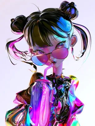 SREF 4510 Neon Cyber Doll