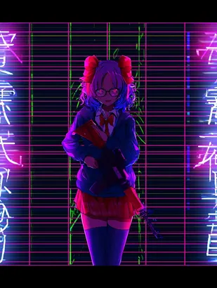 Midjourney SREF 4521 Neon Cipher — sample image 3