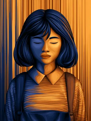 Midjourney SREF 4542 Indigo Serenity — sample image 4