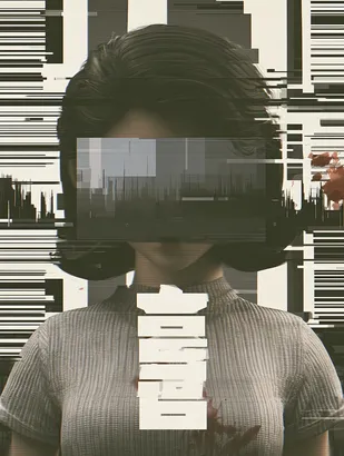 Midjourney SREF 4546 Glitched Solitude — sample image 4