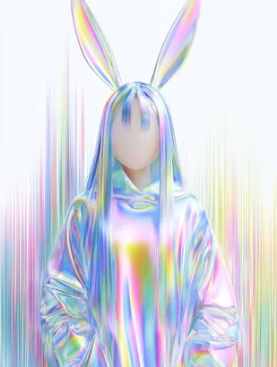 Midjourney SREF 4550 Holographic Reverie — sample image 4