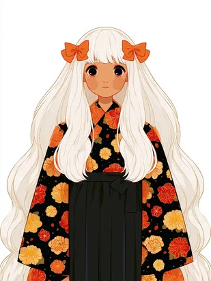 Midjourney SREF 4556 Autumn Harvest Girls — sample image 2