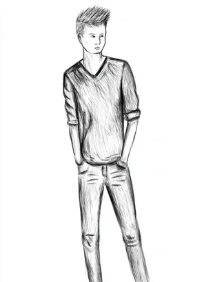 Midjourney SREF 4560 Sketch Study — sample image 4
