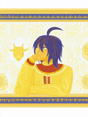 Midjourney SREF 4611 Golden Pharaoh — Anime Elegant