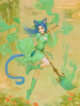 Midjourney SREF 4622 Ethereal Feline Muse — sample image 2